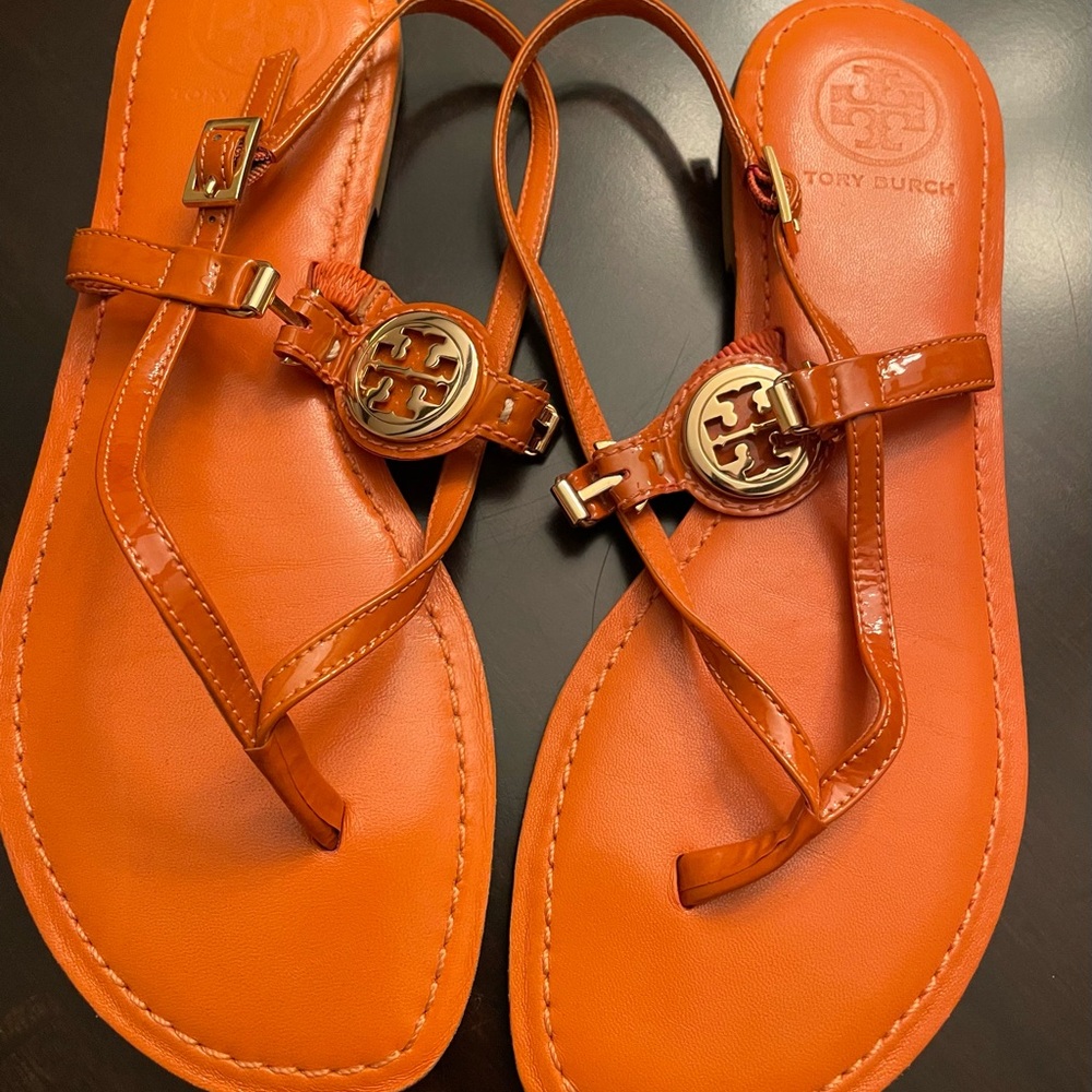 Tory Burch Orange Sandals